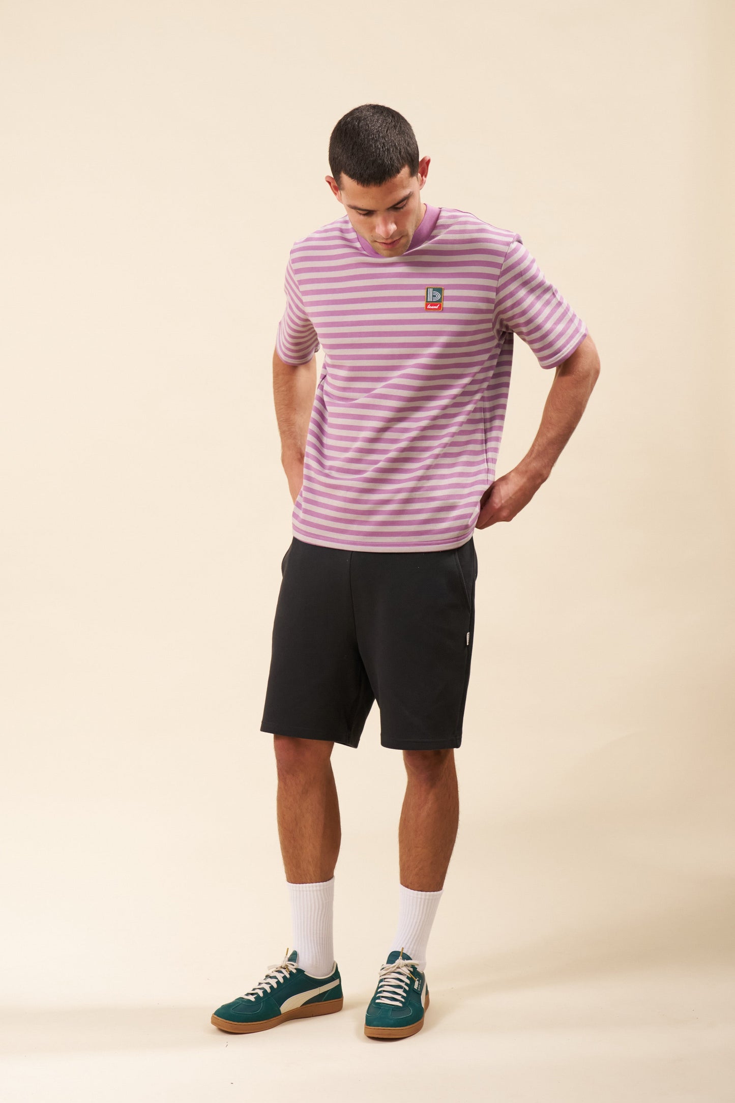 bound Pique Waffle Shorts - Black