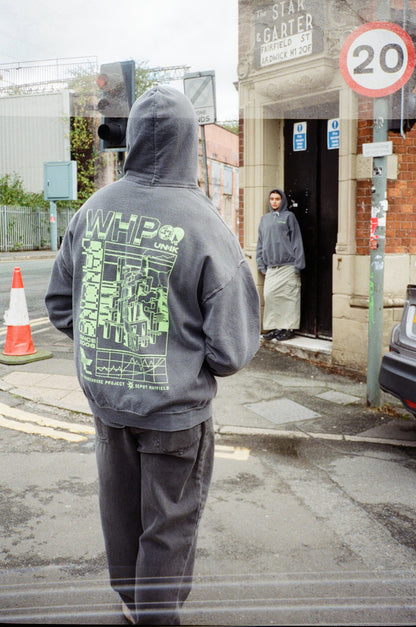 WHP x UN:IK 'Since 2006' Vintage Washed Hoodie - Black