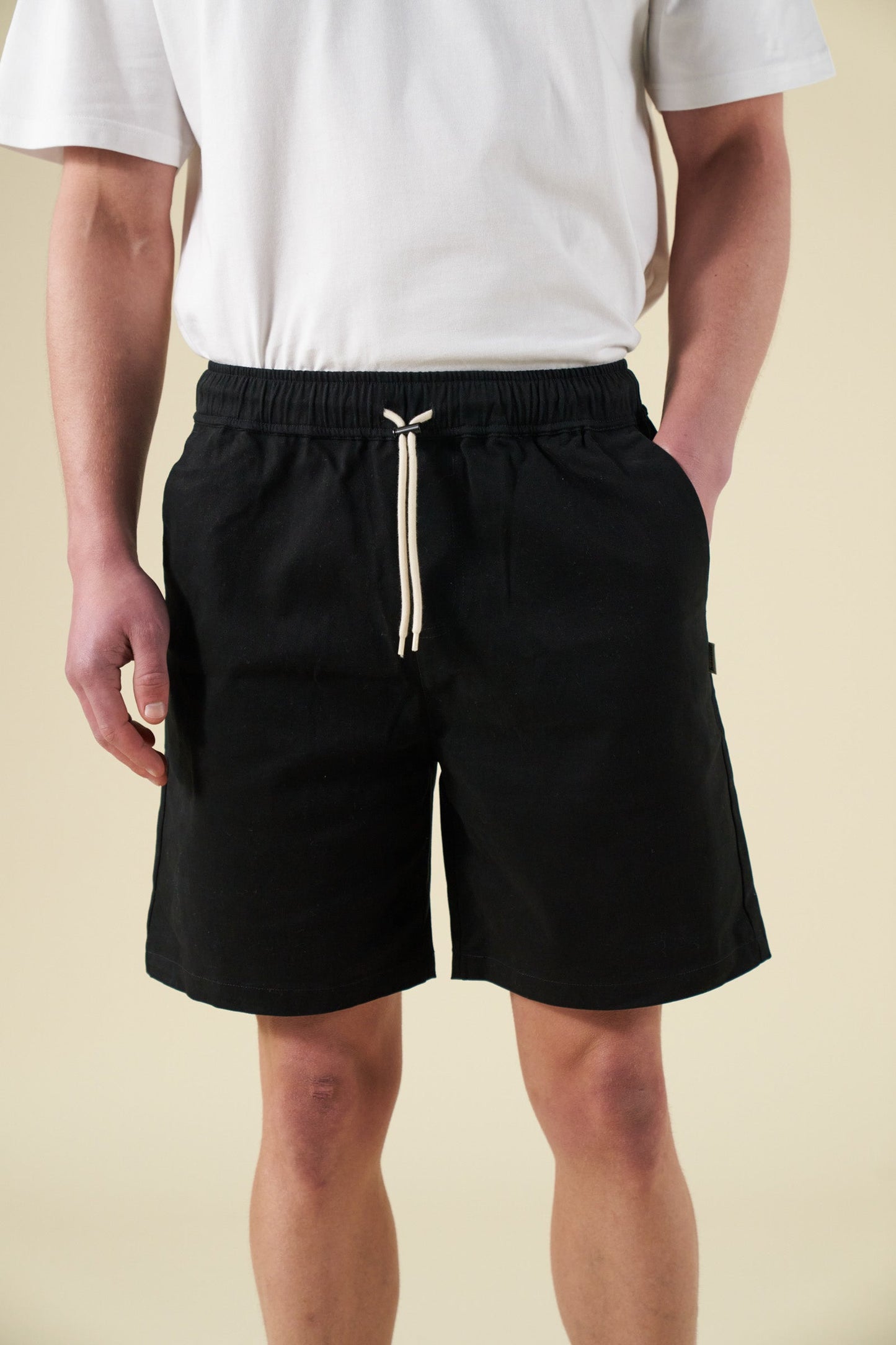 bound Canvas Shorts - Black