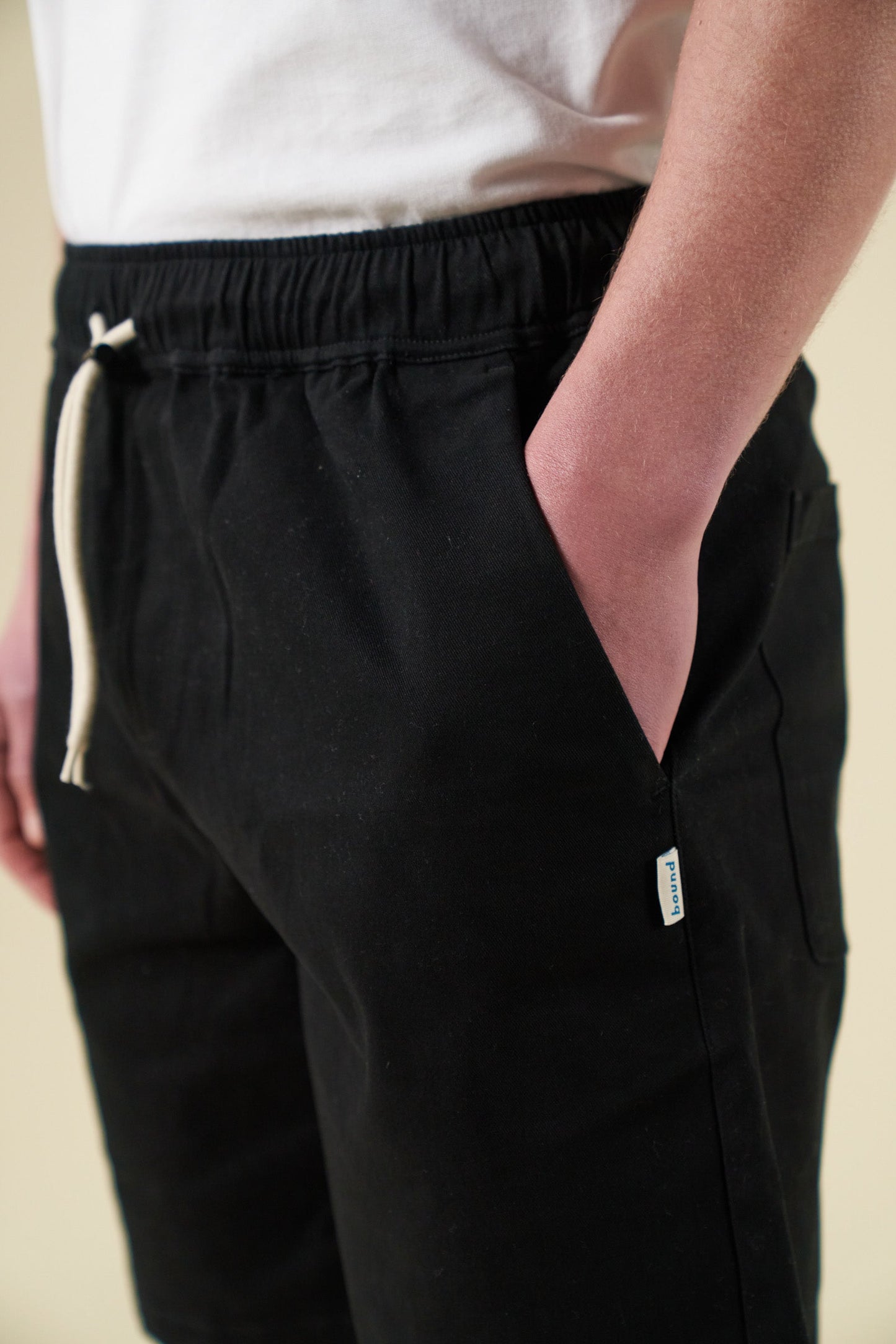 bound Canvas Shorts - Black