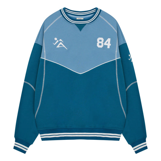 Vice 84 'Warm Up' Heavyweight Panel Sweater - Blue