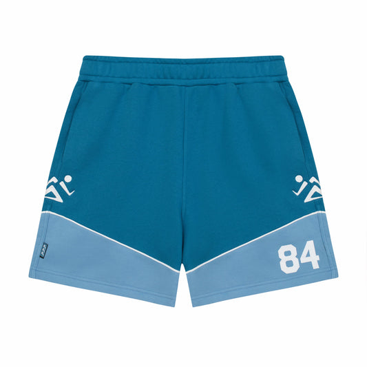 Vice 84 'Warm Up' Heavyweight Panel Jogger Shorts - Blue