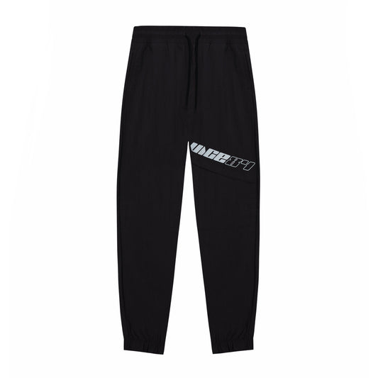 Vice 84 'Reflective Racer' Nylon Track Pants - Black
