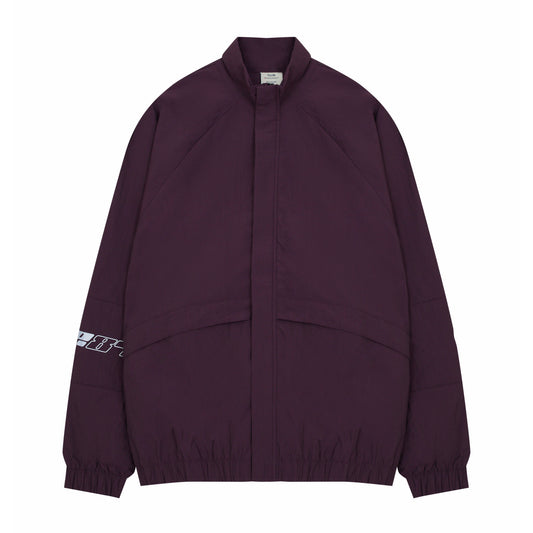 Vice 84 'Reflective Racer' Nylon Track Jacket - Burgundy