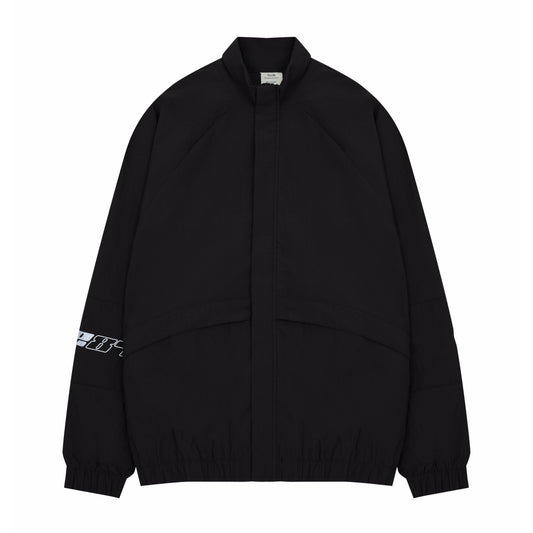 Vice 84 'Reflective Racer' Nylon Track Jacket - Black
