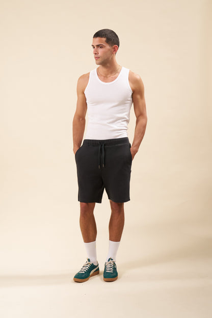 bound Pique Waffle Shorts - Black