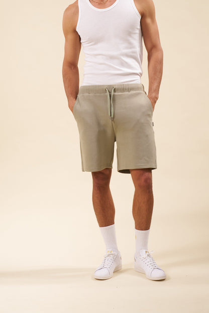 bound Pique Waffle Shorts - Sage