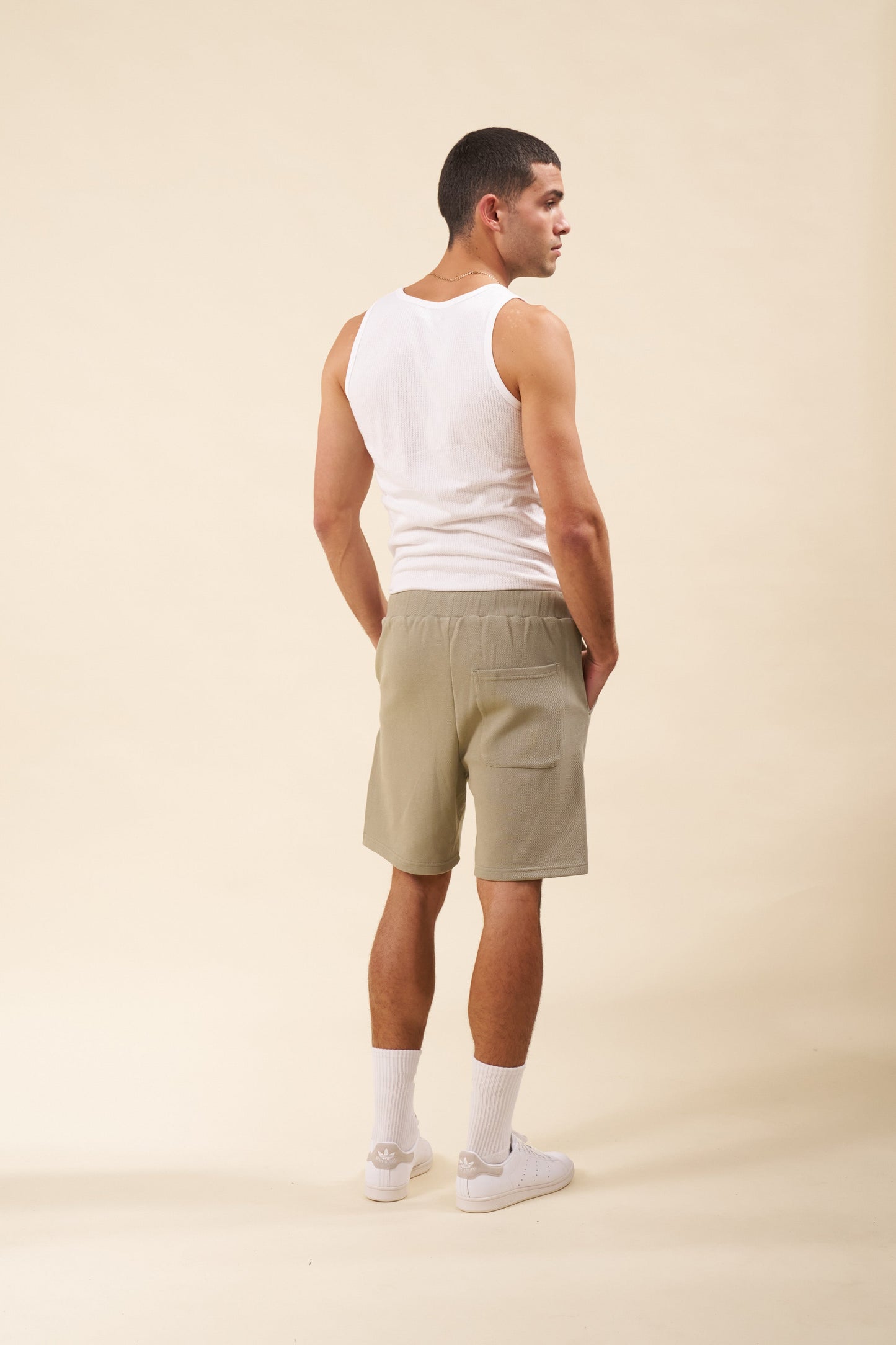 bound Pique Waffle Shorts - Sage