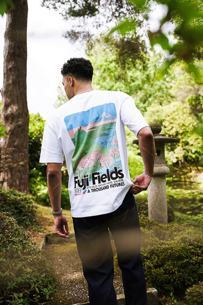 A Thousand Futures x GK 'Fuji Fields' Tee - White