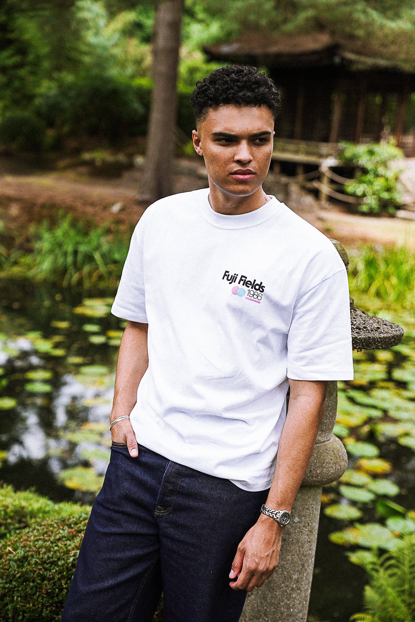 A Thousand Futures x GK 'Fuji Fields' Tee - White