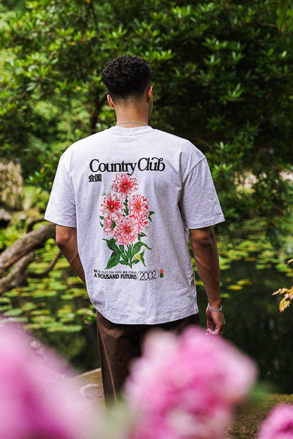 A Thousand Futures x GK 'Country Club' Tee - Ash Grey
