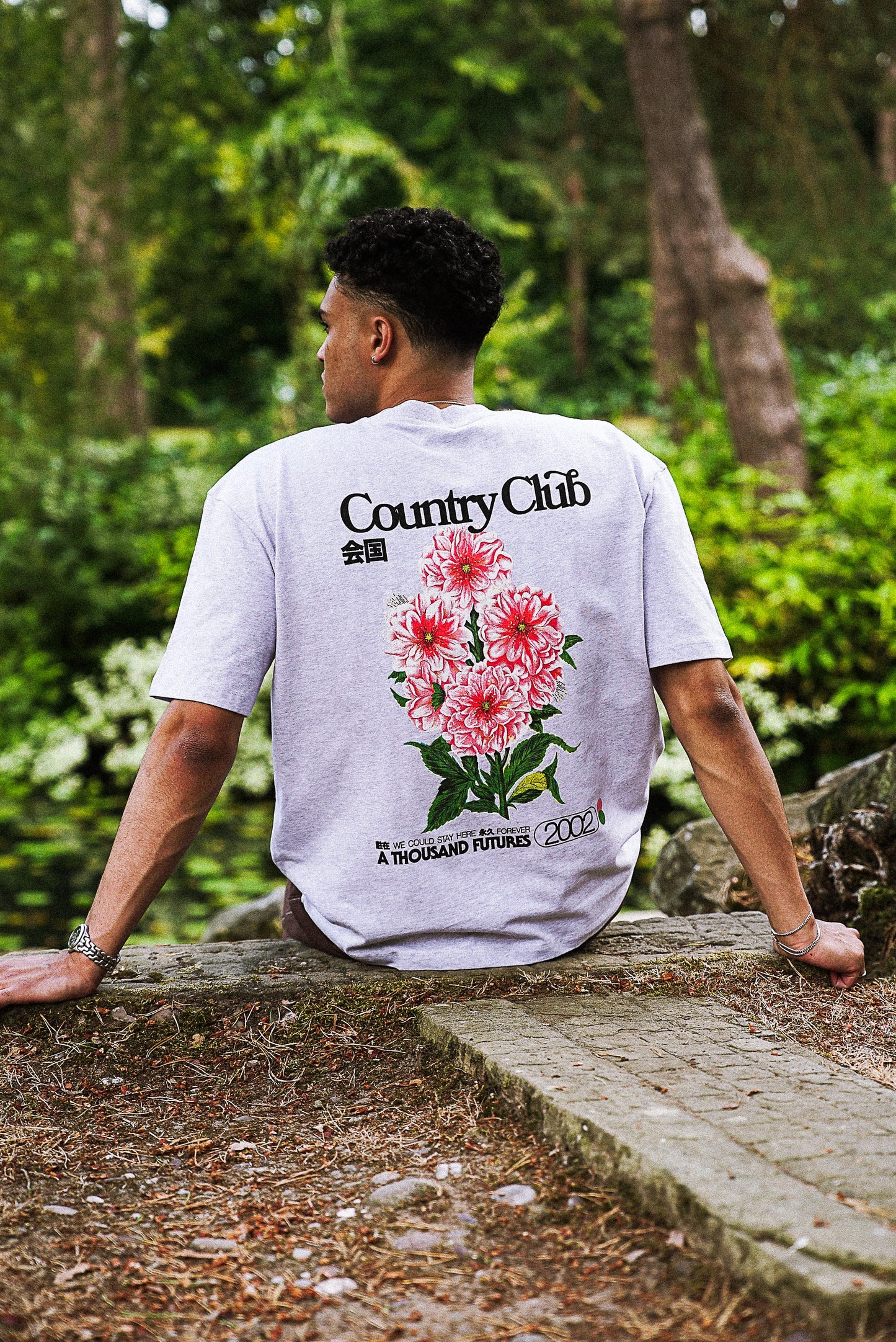 A Thousand Futures x GK 'Country Club' Tee - Ash Grey