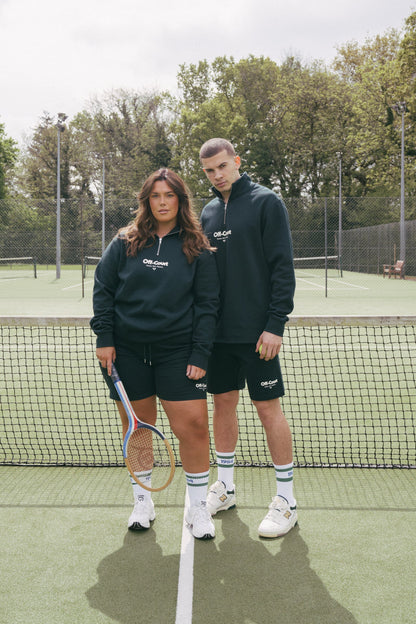 Vice 84 'Off-Court GSM' Half Zip Sweater & Shorts Set - Pine