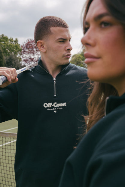 Vice 84 'Off-Court GSM' Half Zip Sweater & Shorts Set - Pine