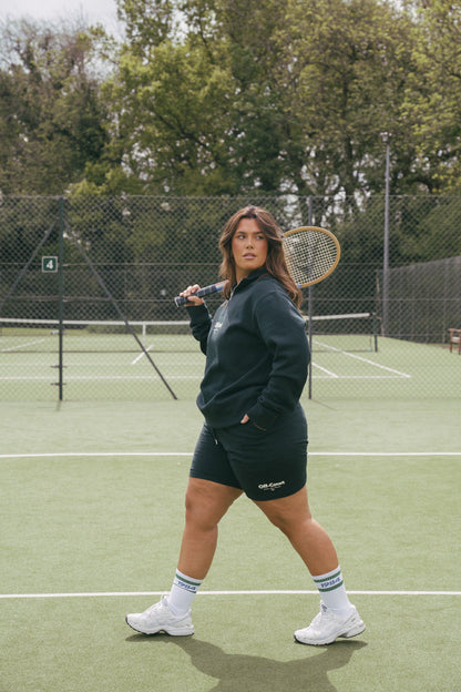 Vice 84 'Off-Court GSM' Half Zip Sweater & Shorts Set - Pine