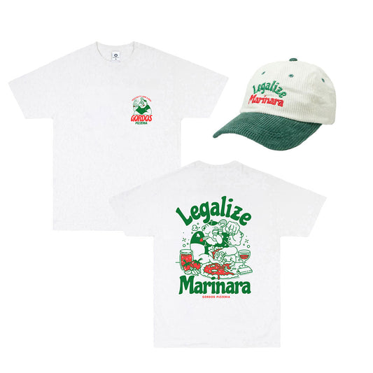 World Famous Gordos 'Legalize Marinara' Tee & Cap Bundle