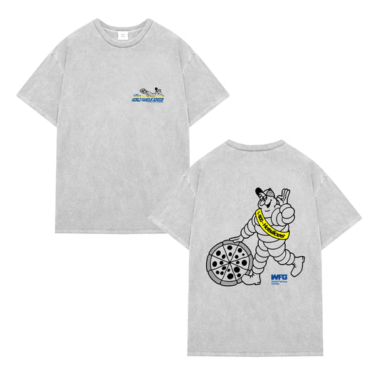 World Famous Gordos 'Check Your Pressure' Vintage Washed Tee - Ash