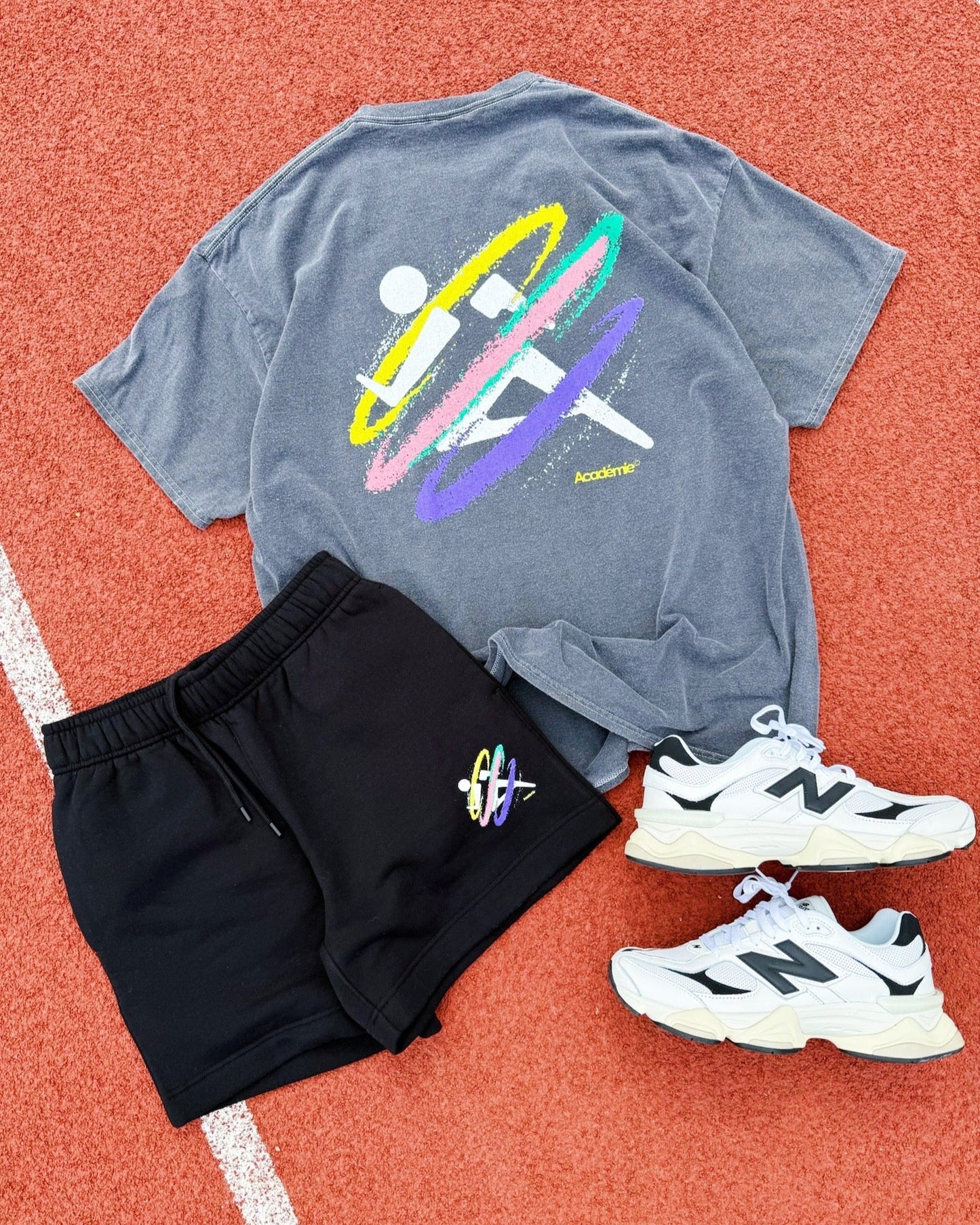 Vice 84 'Retro Spray' Jogger Shorts - Black