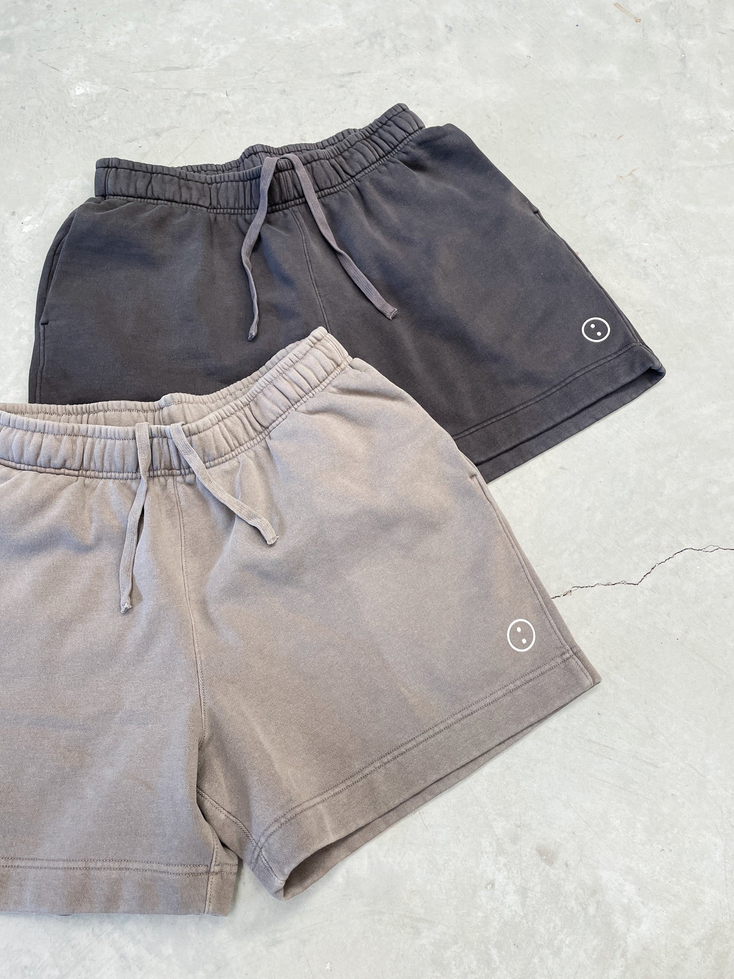 Essentials Premium Faded Jogger Shorts - Vintage Black