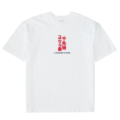 A Thousand Futures 'Tokyo' Embroidered Tee - White