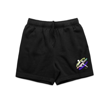 Vice 84 'Retro Spray' Jogger Shorts - Black