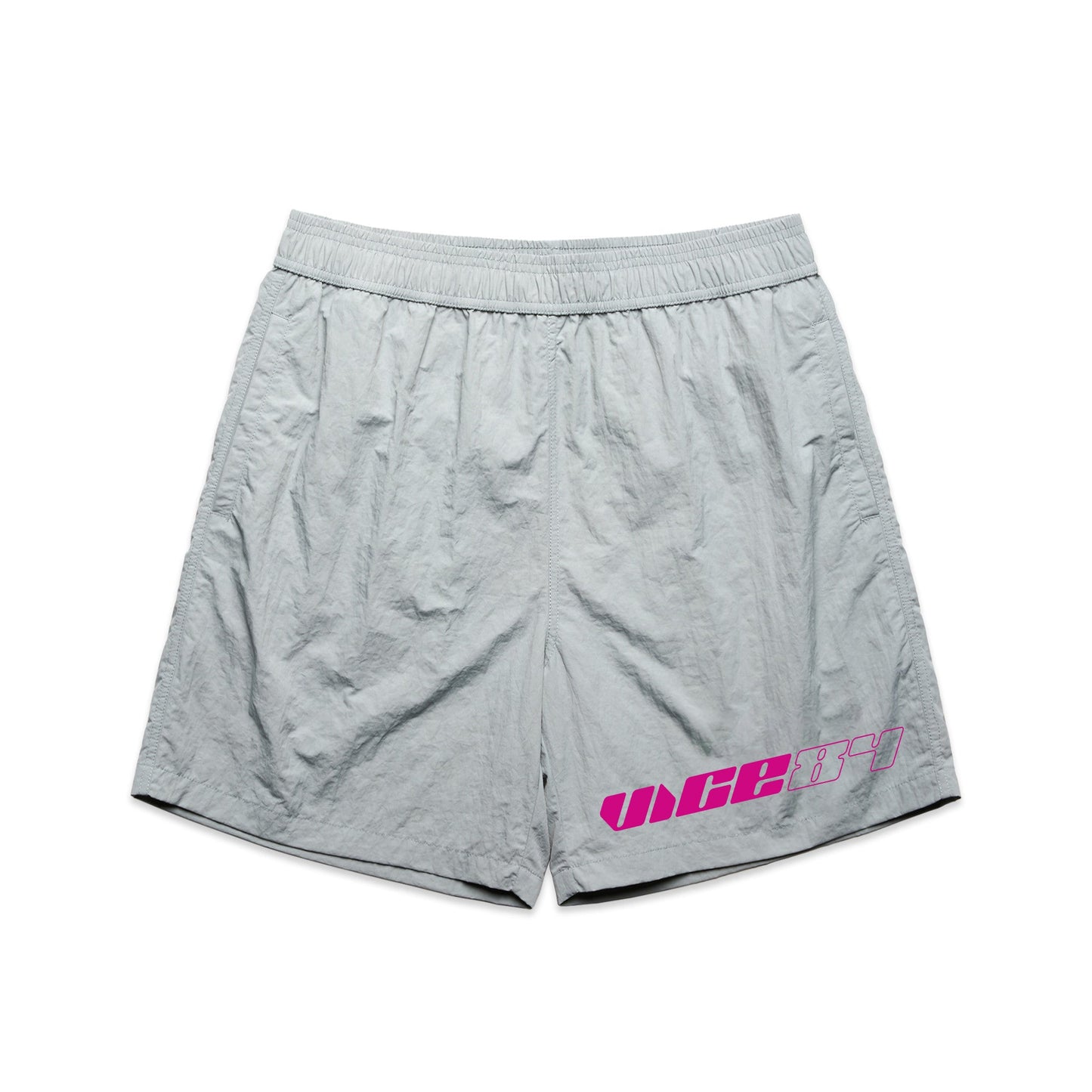Vice 84 'Racer' Crinkle Recycled Swim Shorts - Smoke Grey