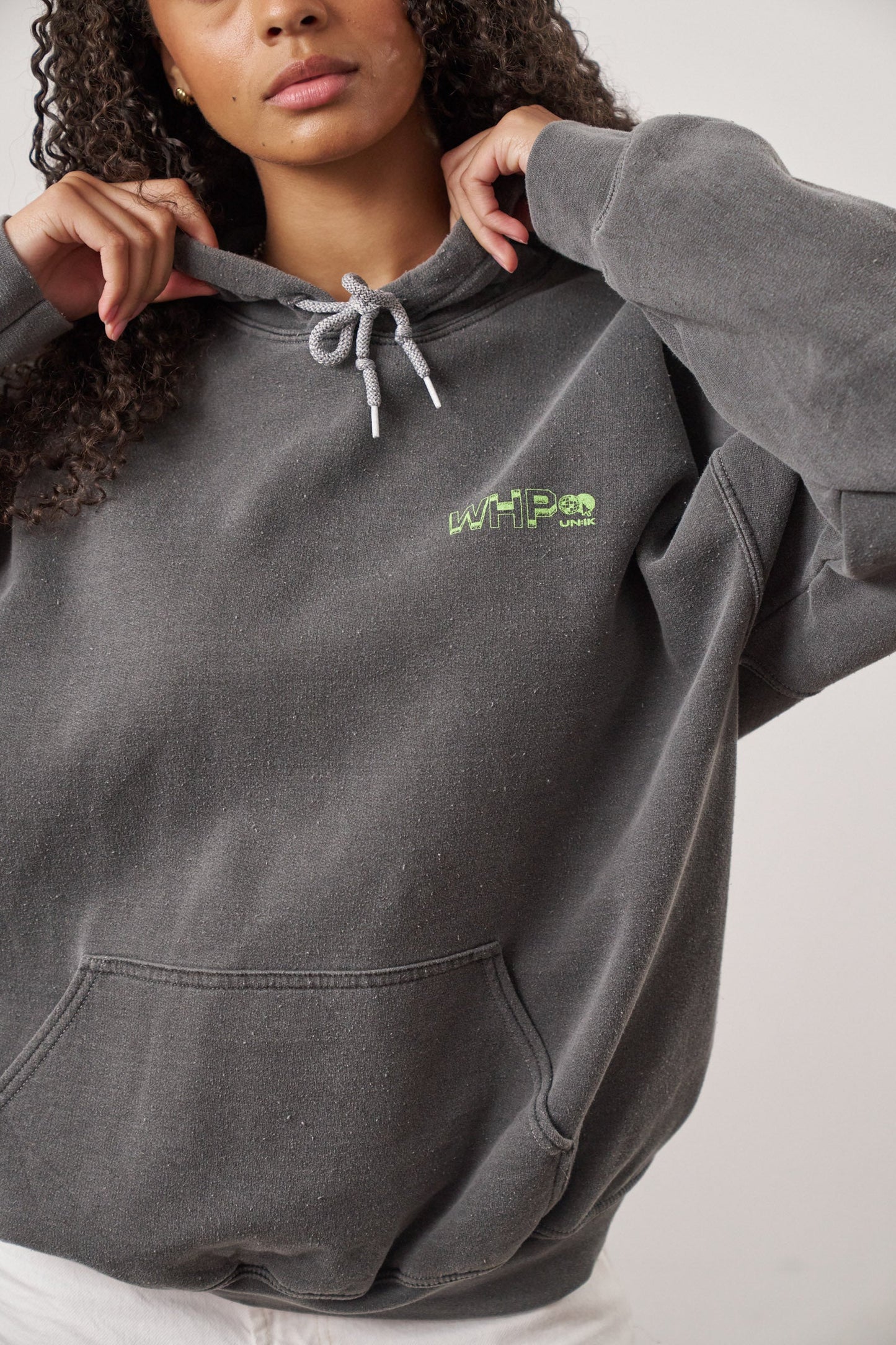 WHP x UN:IK 'Since 2006' Vintage Washed Hoodie - Black