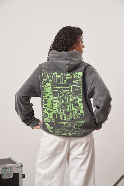 WHP x UN:IK 'Since 2006' Vintage Washed Hoodie - Black