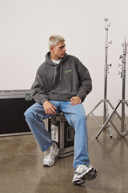 WHP x UN:IK 'Since 2006' Vintage Washed Hoodie - Black