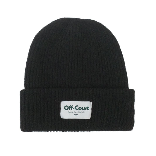Vice 84 'Off-Court GSM' Cosy Ribbed Beanie - Black